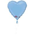 Anagram 18 in. Pastel Blue Heart Balloon, 5PK 52316